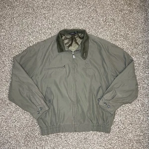 Mercedes Benz Mens Driving Jacket Full Zip Harrington Style Green Large - Picture 1 of 9