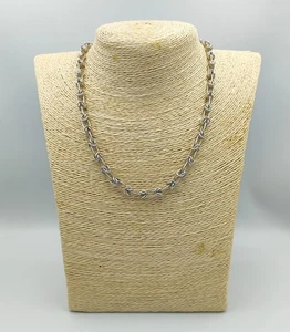 Vintage 925 silver sterling Chain Necklace. Silver massive chain Europe 30.3 g. - Picture 1 of 10