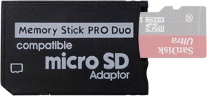 32GB Memory Stick w/ MS Pro Duo Adapter Card for PSP Cybershot Camera NEW SEALED - Picture 1 of 7