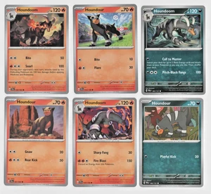 Houndoom & Houndour - Pokemon 6 Karten Lot - Shrouded Fable Prismatic SV1 008/064 - Bild 1 von 1