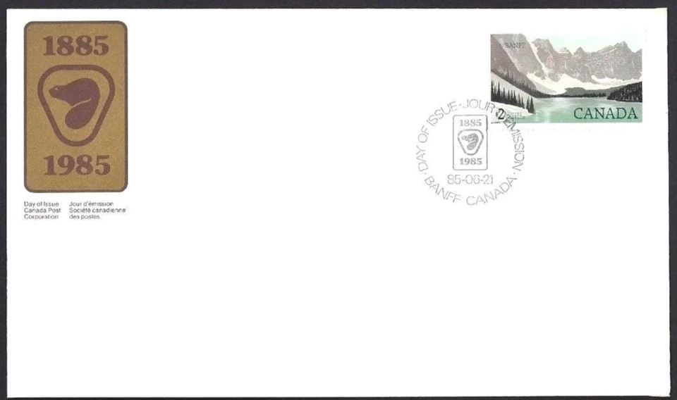 🍁Canada  #936   "BANFF NATIONAL PARK"  Brand New  1985 First Day Cover - Image 1 of 2