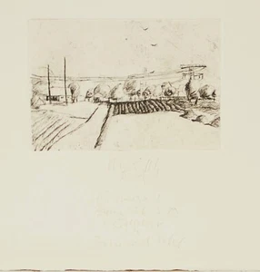 Peter Schnürpel / Radierung / Handsigniert/ gewidmet/E.A. Exemplar/1989 - Bild 1 von 2