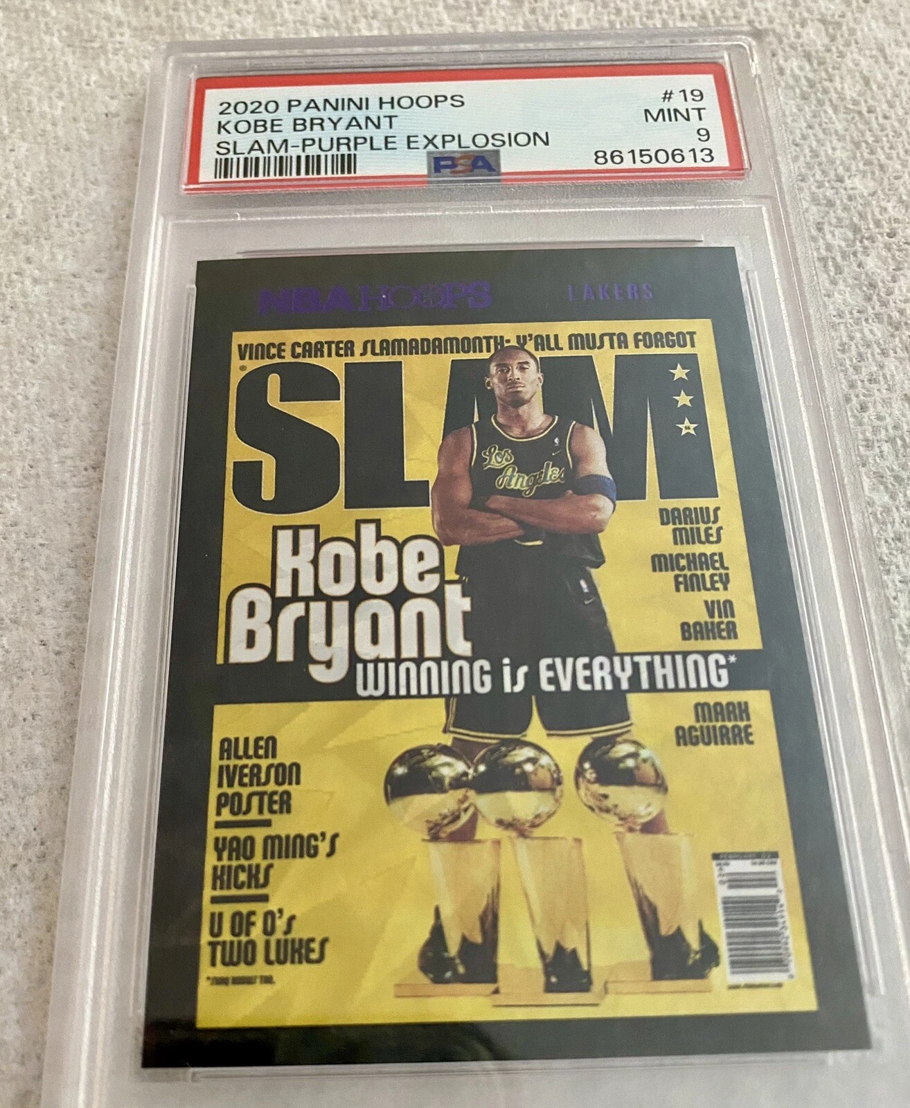 Kobe Bryant 2020 Hoops SLAM - Purple Explosion Price Guide 