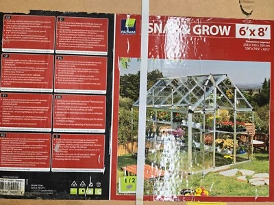 Kit de invernadero hágalo usted mismo plateado/claro Snap and Grow de 6' x 8' Foto 1 de 4