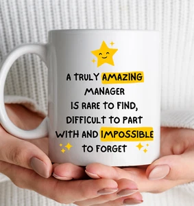 Gift for Manager Thank You Manager Leaving Coffee Mug New Job Present Office - Picture 1 of 4