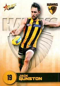 2021 HAWTHORN HAWKS AFL Card JACK GUNSTON Footy Stars - Picture 1 of 2