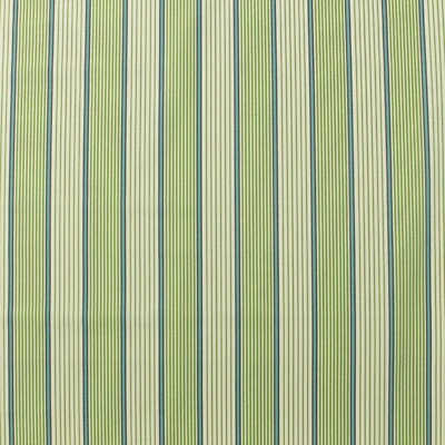 P KAUFMANN JOHN KELLY GREEN WHITE PINSTRIPE COTTON MULTIUSE FABRIC BY YARD 54"W