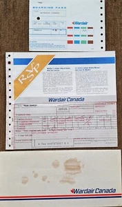 WARDAIR CANADA Ticketjacke Ticket YVR-LHR-YVR und Bordkarte - Bild 1 von 3