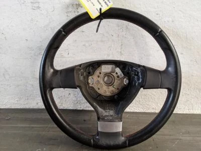 VW EOS 1F7 Lederlenkrad Lenkrad ohne Multifunktion 3 Speichen  rote Nähte - Bild 1 von 3