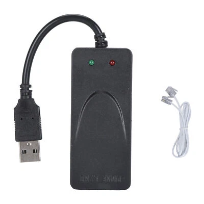 USB 56K External Dial Up Fax Data Modem Dual RJ11 Ports Support Caller ID Compu - Image 1 of 4
