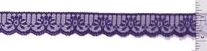 1 1/4" flache zarte 100% Polyester LILA Spitze (20 Yards) - Bild 1 von 2