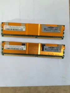 QTY 2 - 398705-051 HP HYNIX 512MB PC2-5300F DDR2 hymp564f72cp8n3-Y5 - Picture 1 of 2
