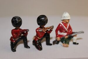 3 x Lead Kneeling  Guards to include Britains Ltd.