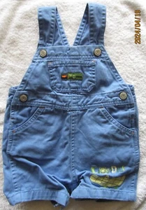 Carters Baby Blue Overall Shorts size 9 m, adjustable straps,100% cotton - Picture 1 of 6