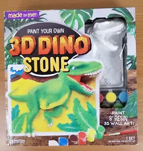 Dipingi la tua pietra 3D Dino 8" resina wall art nuovo sigillato fatto da me 2020 - Foto 1 di 5