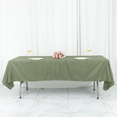 5 EUCALYPTUS SAGE GREEN 60x102 RECTANGLE POLYESTER TABLECLOTHS Wedding Catering - Image 1 of 4