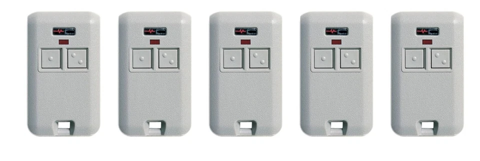 MCS308301 Comp Gate/Garage 2-Button Remote Multicode 300MHz 10 Switch 5-PACK - Image 1 of 1