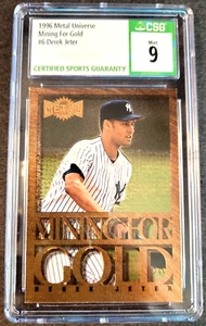 1996 Fleer Metal Universe Mining for Gold #6 Derek Jeter CSG 9 Mint SP Yankees - Bild 1 von 4