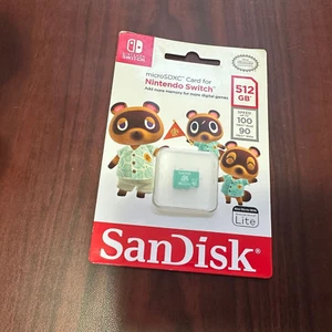 Carte microSDXC SanDisk 512 Go sous licence pour Nintendo Switch SDSQXAO-512G-GNCZN neuve - Photo 1 sur 9