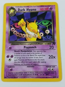 Tarjeta Pokémon rara ilimitada Dark Hypno 26/82 Team Rocket - Imagen 1 de 2