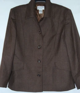Bolsillos Blazer Pendleton para Hombre Mangas Largas con Cuello Botones Forrados Marrón Talla Mediana - Imagen 1 de 8