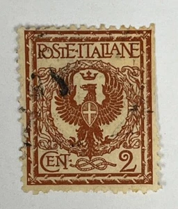 Italy Scott #77 2c Stamp - 1901 Eagle and Ornaments (Used) X39 - Picture 1 of 2