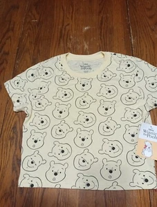 Disney Winnie The Pooh Juniors Yellow Shirt Size L New - Picture 1 of 4