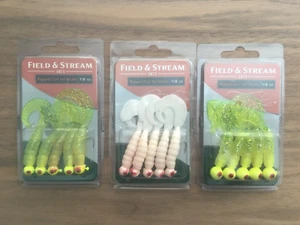 3 - Cebos blandos Field & Stream - Grubs de cola rizada aparejados - 2,5 pulgadas - 5/Pack - Imagen 1 de 7