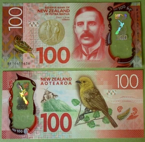 WORLD BANKNOTES(item2206) NEW ZEALAND 100 DOLLARS 2016 P195 UNCIRCULATED - Picture 1 of 3