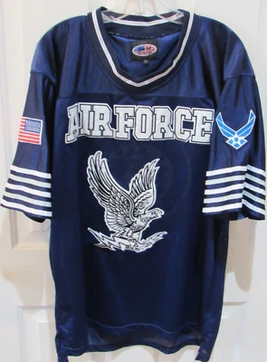 USAF US Air Force Falcons Football Jersey Shirt JWM Sewn Men Large keychain LOT - Image 1 of 4