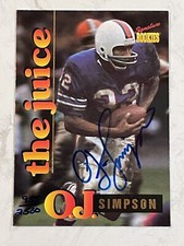 1995 Signature Rookies OJ Simpson “The Juice” Rookie Autograph /2500