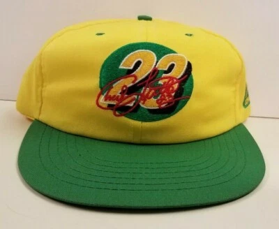 Sombrero Snapback vintage CHAD LITTLE NASCAR John Deere 23 amarillo Foto 1 de 4
