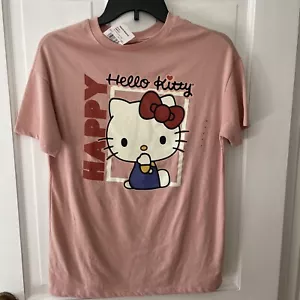 Hello Kitty T Shirt Women Sz S New With Tags Happy Hello Kitty Misty Rose Sanrio - Picture 1 of 5