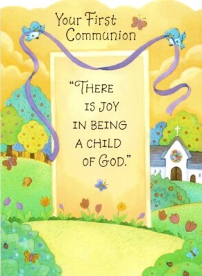 Congratulations First Holy Communion Bluebird Bluebirds Hallmark Greeting Card - Image 1 of 3