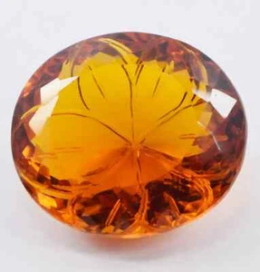 140 Carat Natural Yellow Citrine Traditional Carving Loose Gemstone Certified - Picture 1 of 5