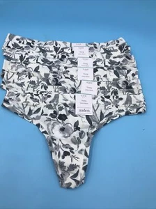 6 Auden Womens Thong Underwear Multi-Colored Grey S (4-6) T3503 - Picture 1 of 4