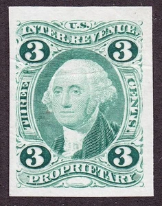 US R18P3 3c Proprietary Revenue Proof on India Paper XF - Picture 1 of 2