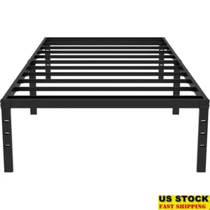 Twin Bed Frame Metal Platform Heavy Duty No Box Spring Easy Assembly Storage New - Picture 1 of 6