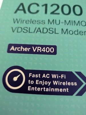 TP-Link Archer VR400 V3 AC1200 Dual-Band WiFi Modem Router - Black - Image 1 of 2