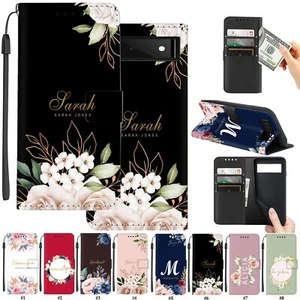 Custodia personalizzata floreale supporto portafoglio cover pelle per Google Pixel 8A 7 9 Pro 6A 10 - Foto 1 di 100