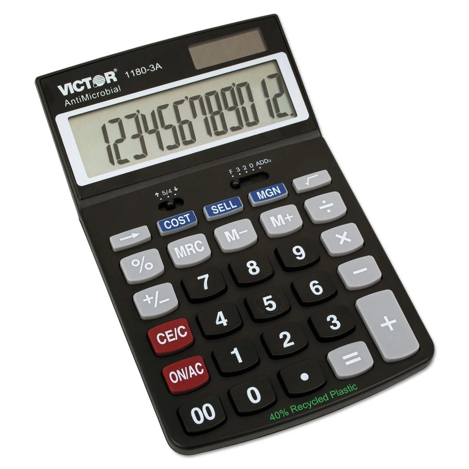 Victor 11803A 12-Digit LCD Antimicrobial Desktop Calculator New - Image 1 of 4