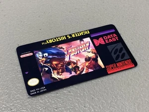 Fighter's History (SNES) Super Nintendo Replacement Game Label - Picture 1 of 1