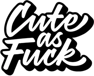 Cute As Fu*k - Decal for Cars, Trucks, Motorcycles, Etc - Picture 1 of 8
