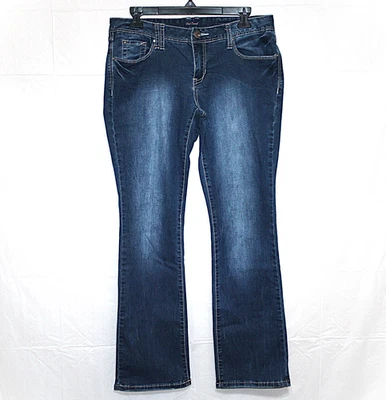 Red Camel Women's 13 Regina Soft Stretch Straight Leg Distressed Blue Jeans - Image 1 of 4