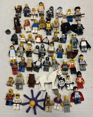 LEGO Minifigures Lot 55 Figs DC Star Wars Pirates Marvel Castle VTG And Modern - Image 1 of 4