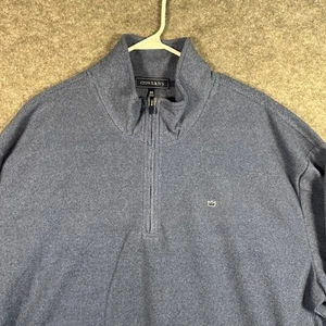 Crown & Ivy Mens 1/4 Zip Long Sleeve Pullover Blue Mock Neck Golf SZ XXL NWT - Imagen 1 de 11