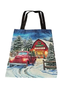 NEW novelty tote shoulder bag christmas tree farm 13.5x16 inches - Bild 1 von 4