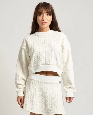 Maglione donna Gaelle Paris con intrecci all-over - Immagine 1 di 4