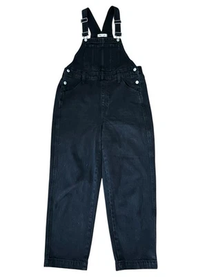 MADEWELL Black Denim Bib Jean Overalls Large Jumper 90s Y2K Straight Leg #MA793 - Image 1 of 4