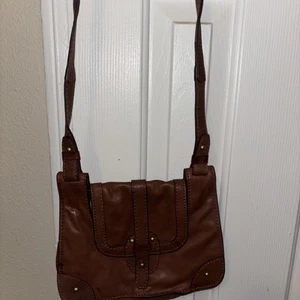 UGG Brown Leather Shoulder Crossbody - Picture 1 of 10